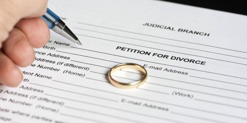 Person signing petition for divorce